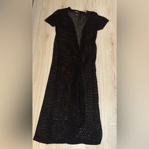 Hooked up by I.O.T. Black Crochet cardigan